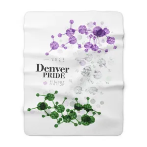 SHAVA CO Genderqueer Flag 2023 Pride, Denver Sherpa Fleece Blanket - My Rainbow Is In My DNA