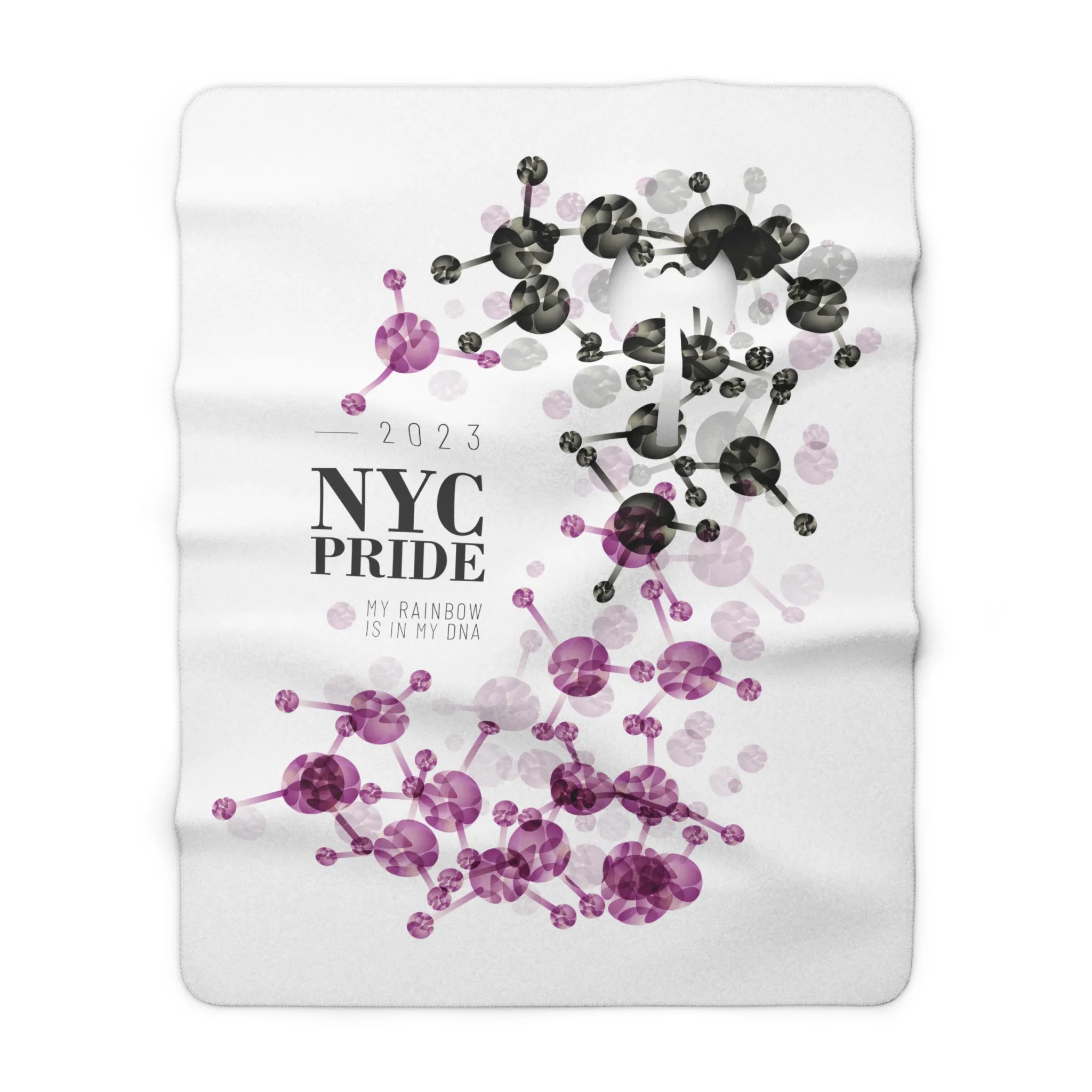 SHAVA CO Labrys Lesbian Flag 2023 Pride, New York City Sherpa Fleece Blanket - My Rainbow Is In My DNA