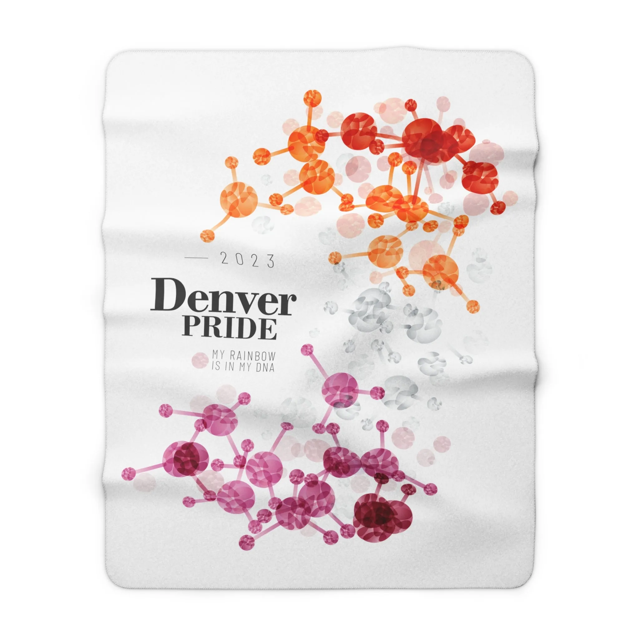 SHAVA CO Lesbian Flag 2023 Pride, Denver Sherpa Fleece Blanket - My Rainbow Is In My DNA