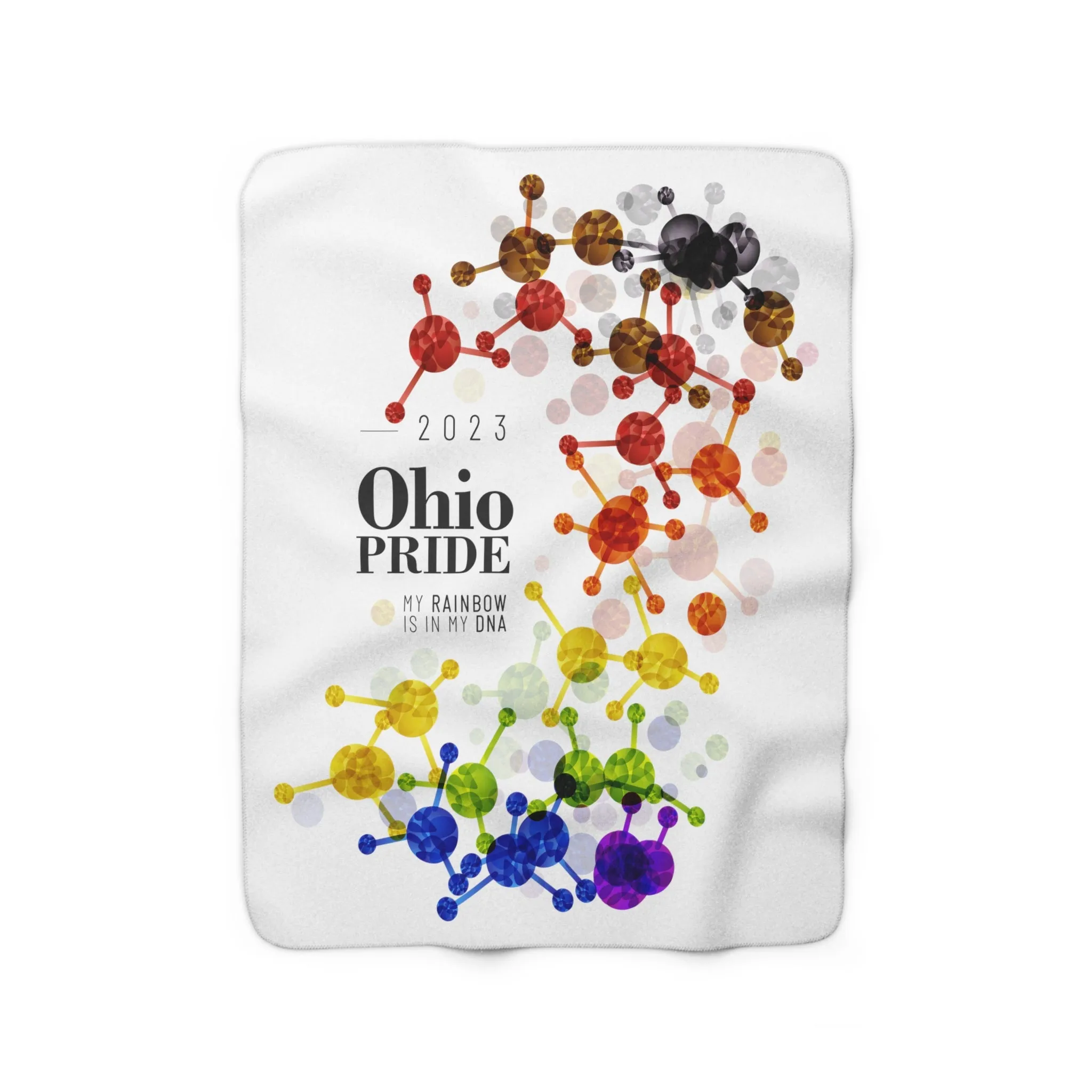 SHAVA CO Philadelphia Flag 2023 Pride, Ohio Sherpa Fleece Blanket - My Rainbow Is In My DNA