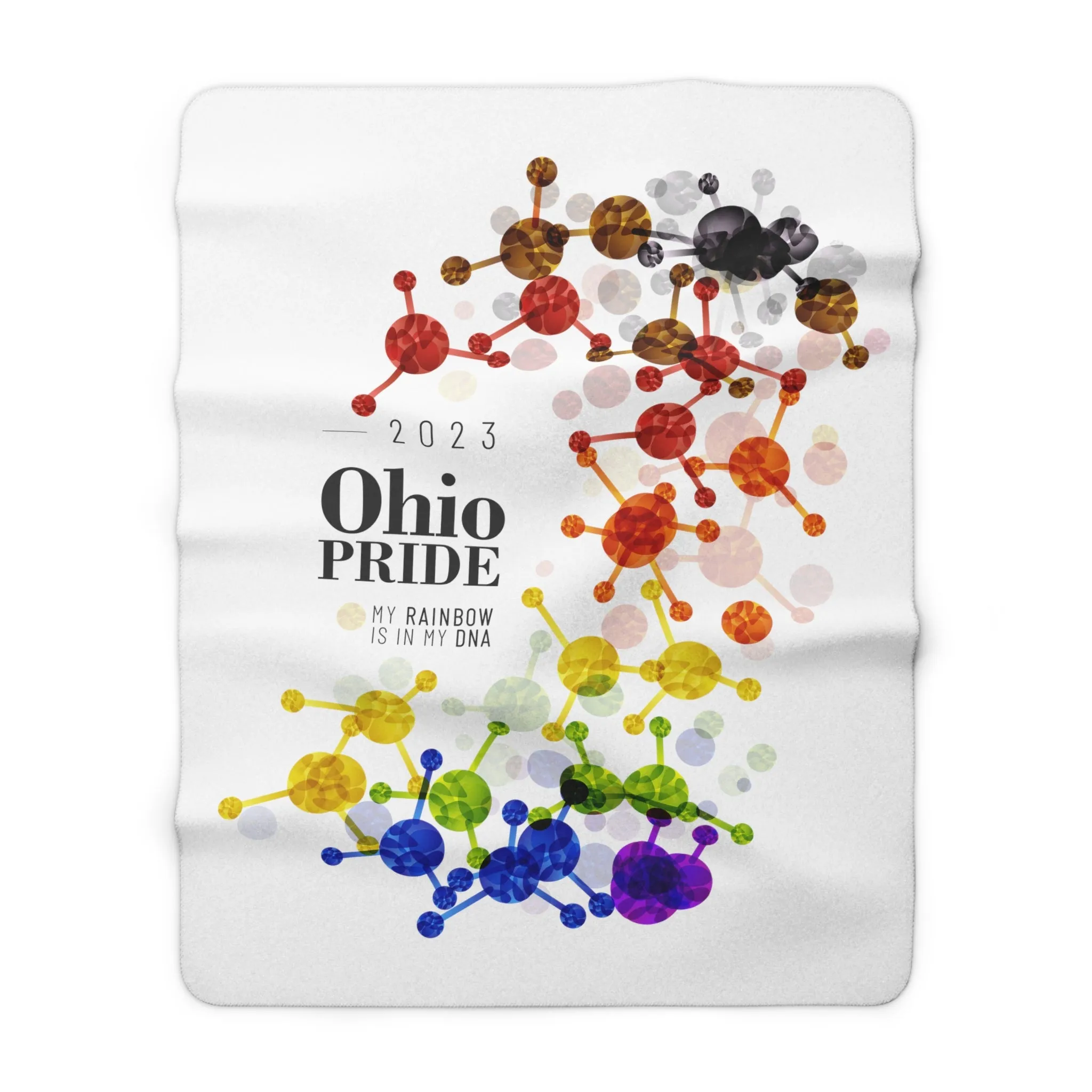 SHAVA CO Philadelphia Flag 2023 Pride, Ohio Sherpa Fleece Blanket - My Rainbow Is In My DNA