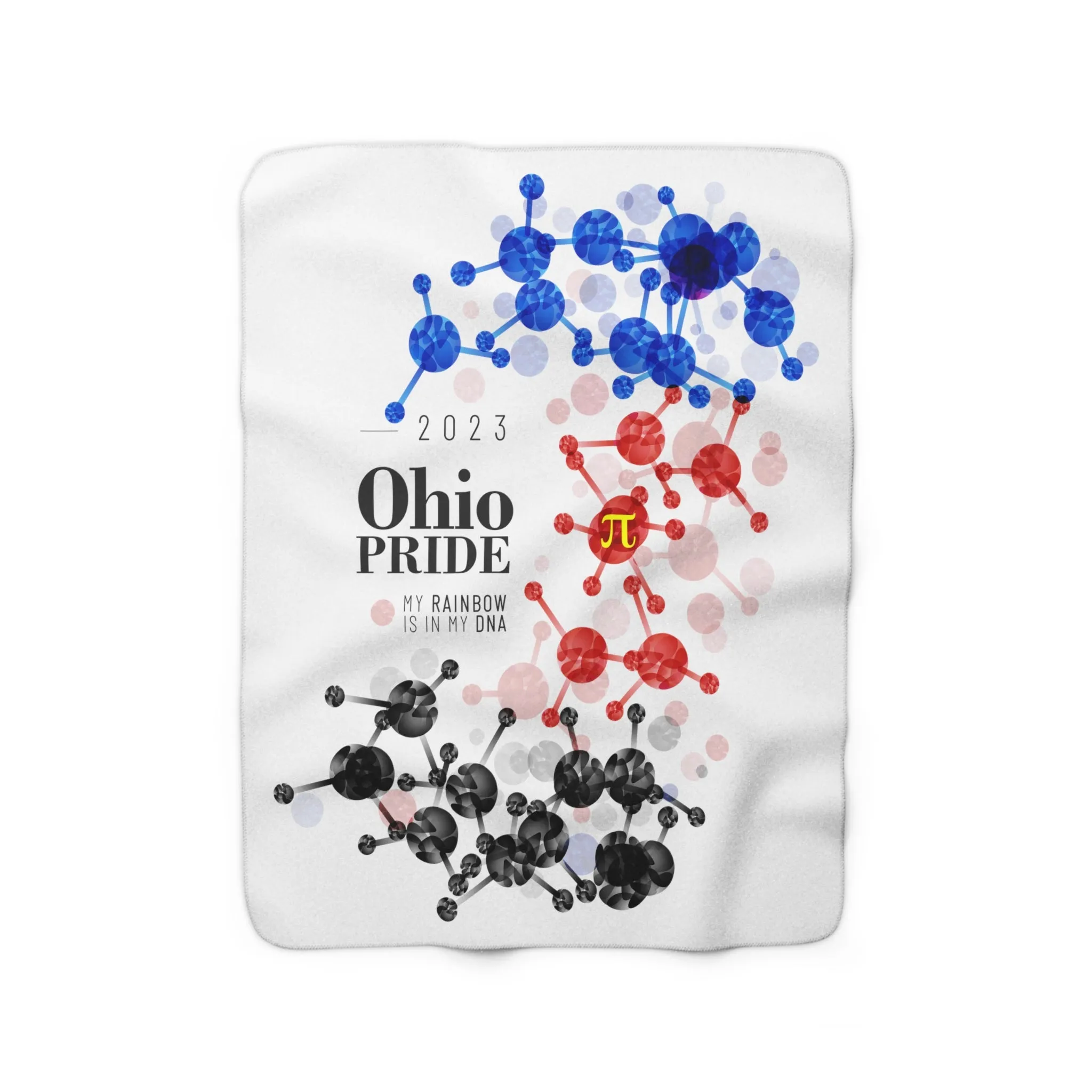 SHAVA CO Polyamory Flag 2023 Pride, Ohio Sherpa Fleece Blanket - My Rainbow Is In My DNA