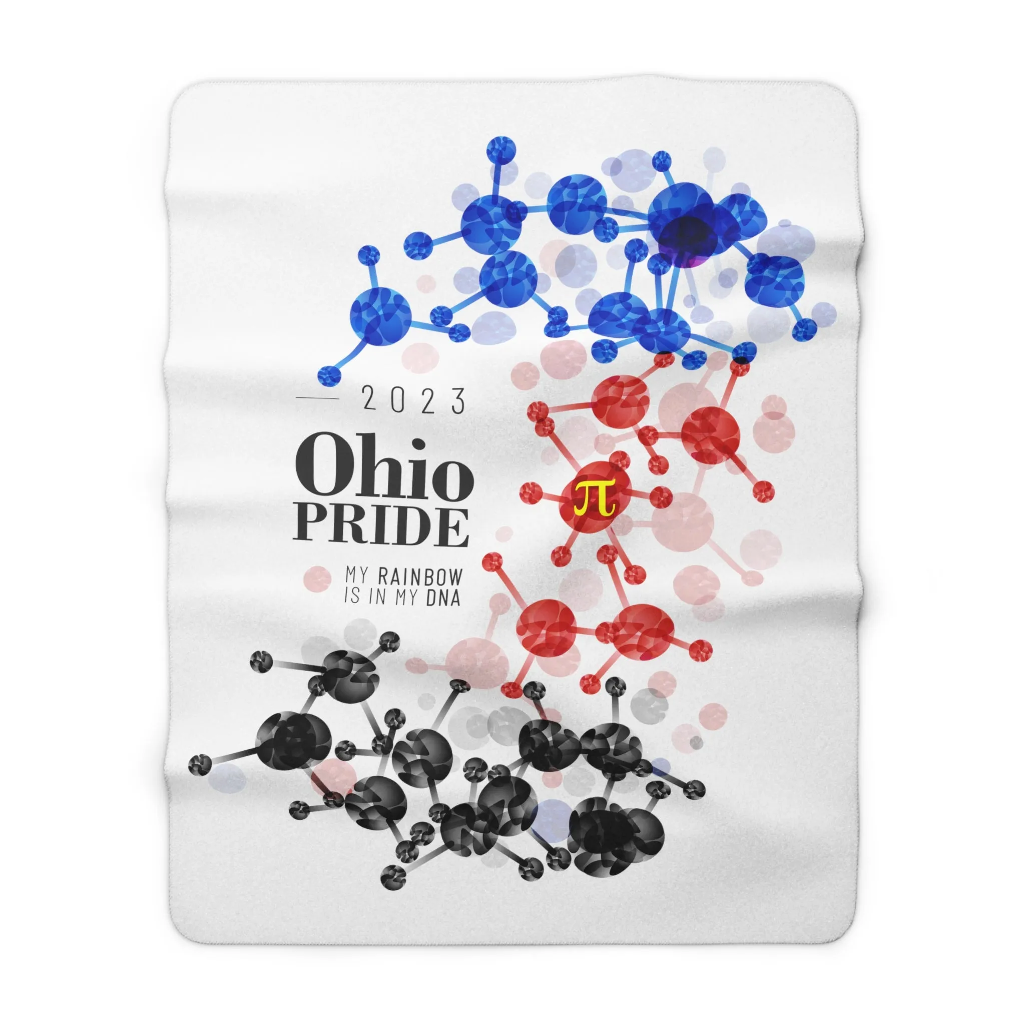 SHAVA CO Polyamory Flag 2023 Pride, Ohio Sherpa Fleece Blanket - My Rainbow Is In My DNA