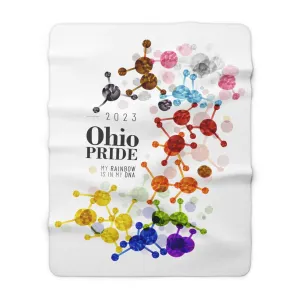 SHAVA CO Progress Flag 2023 Pride, Ohio Sherpa Fleece Blanket - My Rainbow Is In My DNA