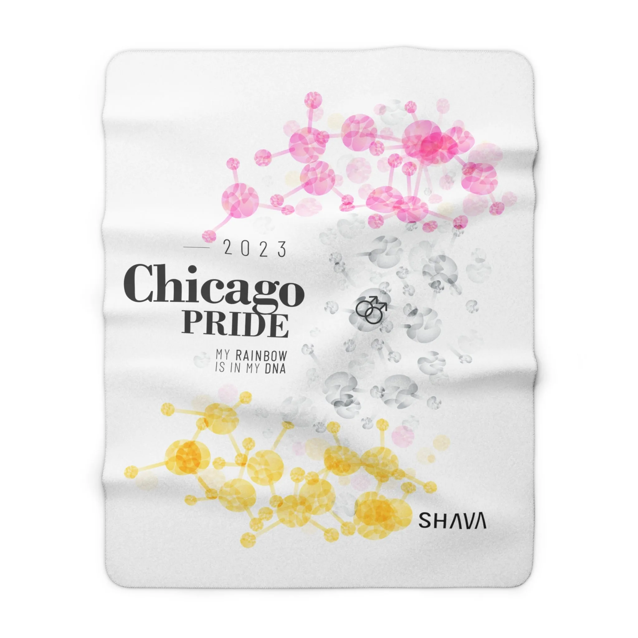 SHAVA CO Twink Flag 2023 Pride, Chicago Sherpa Fleece Blanket - My Rainbow Is In My DNA