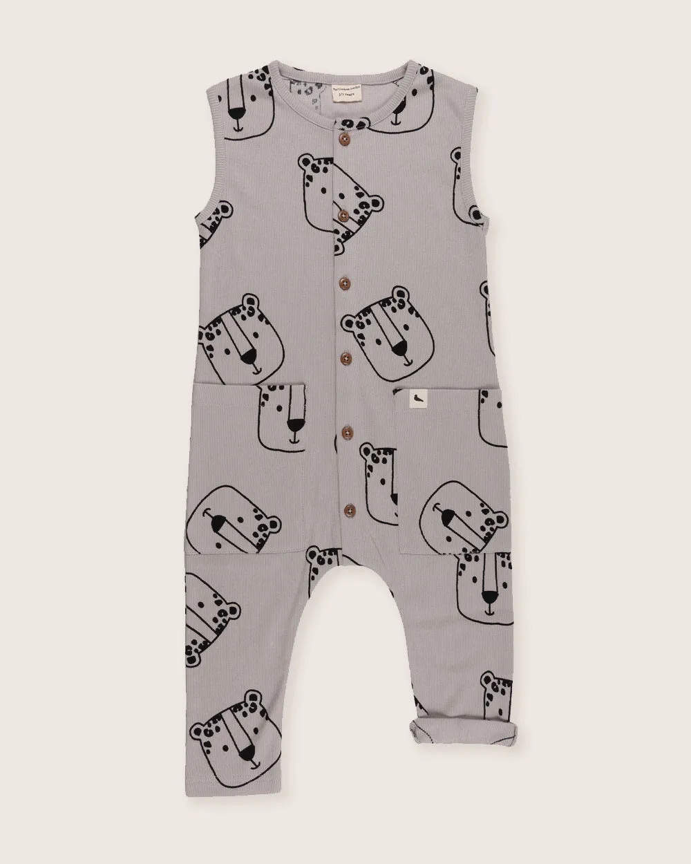 Snow Leopard Tank Dungarees