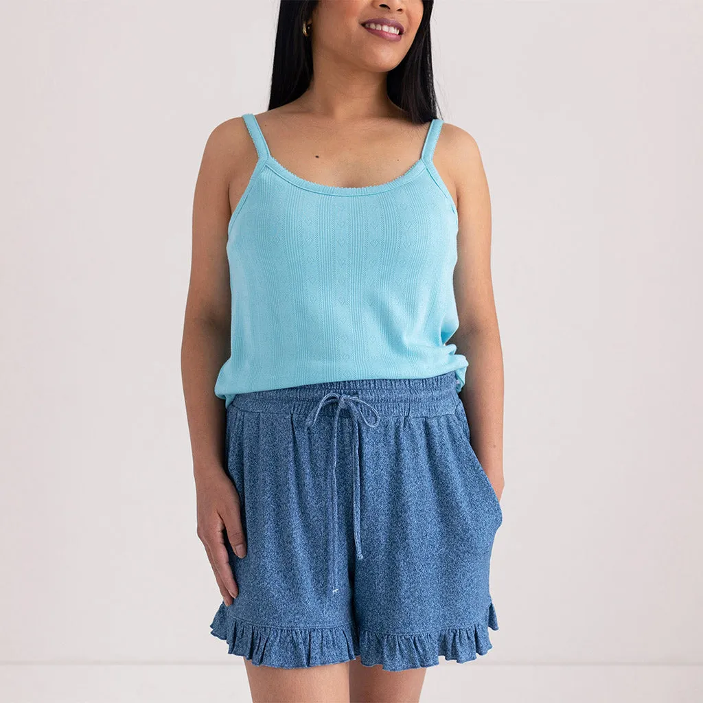 Spring Dusk Blue Pointelle Women's Cami