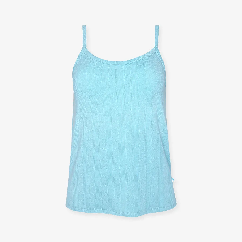 Spring Dusk Blue Pointelle Women's Cami