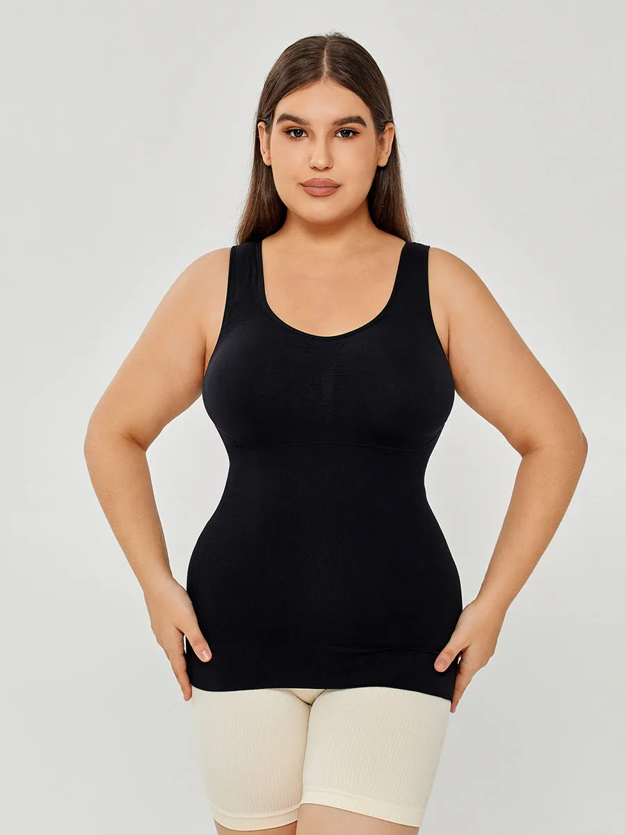 Stretch Cotton Cami With Built-in Shelf Bra