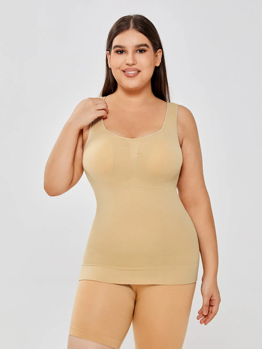 Stretch Cotton Cami With Built-in Shelf Bra