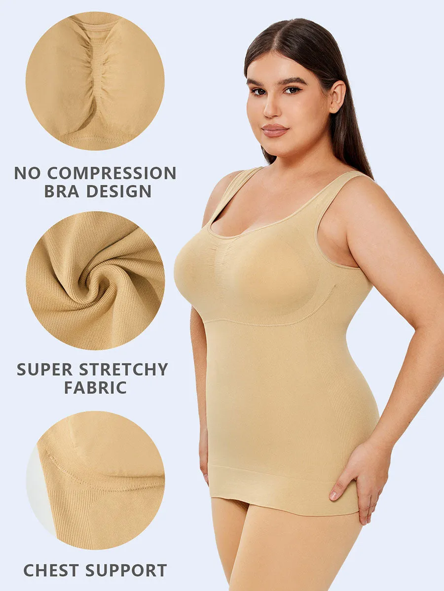 Stretch Cotton Cami With Built-in Shelf Bra