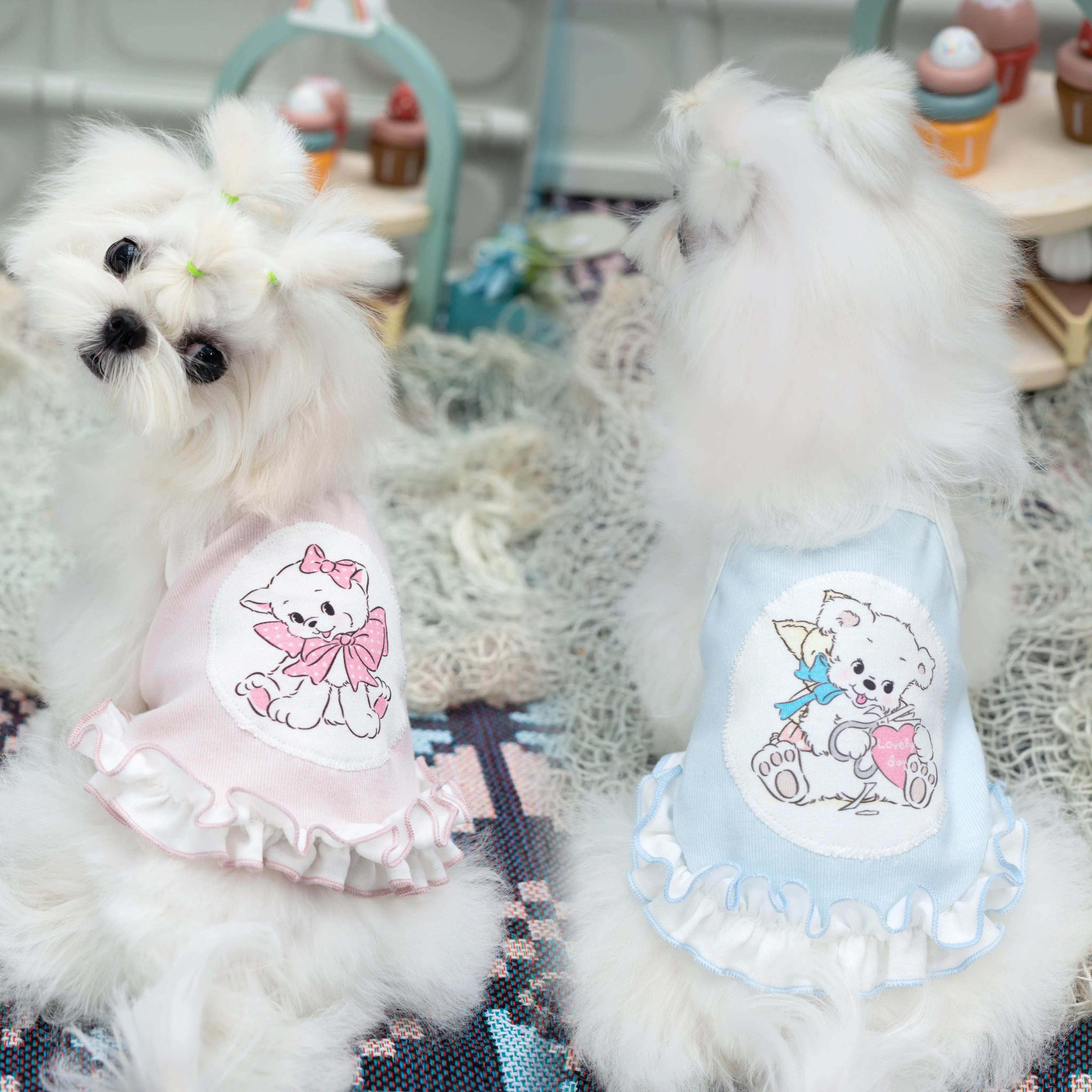 TaniWina Twinning Tails: Doggie Camisole for Matching Dog Couple Looks