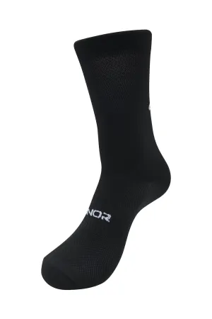 Unisex Back Logo Black Cycling Socks